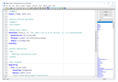 CRBasic Editor